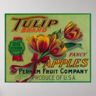 Lynden, WashingtonTulip Apple Crate Label Poster