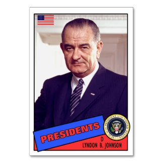 Lyndon B. Johnson Baseball Card