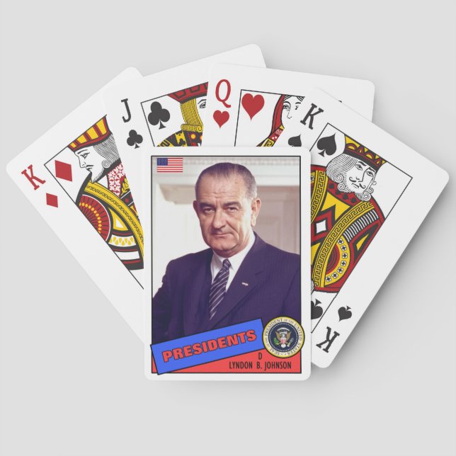 Lyndon B. Johnson Baseball Card (Back)