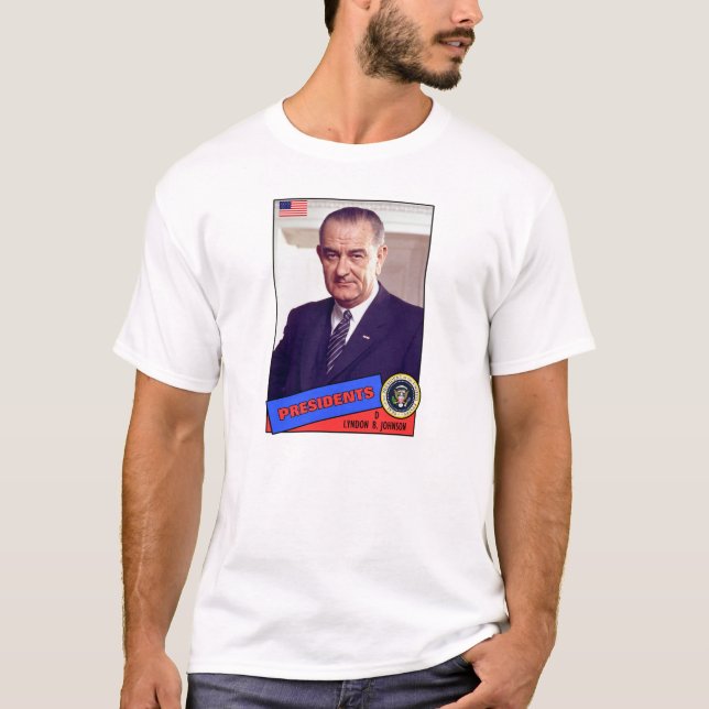 Lyndon B. Johnson Baseball Card T-Shirt (Front)