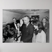 Lyndon B. Johnson taking the Oath of Office