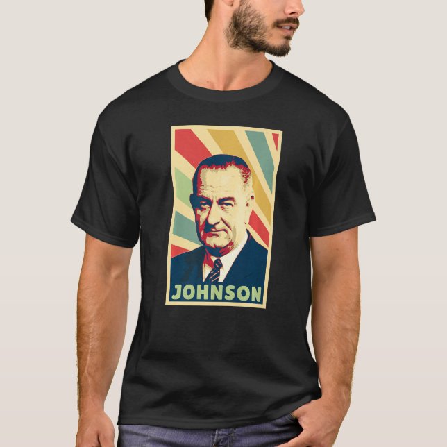 Lyndon B Johnson Vintage Colours T-Shirt (Front)