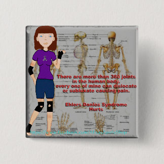 Lyndon Ehlers Danlos Syndrome Awareness button