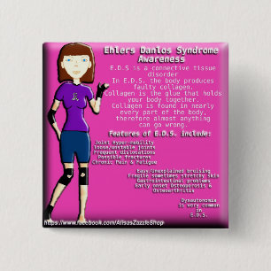 Lyndon Ehlers Danlos Syndrome Awareness button