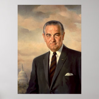 Lyndon Johnson Official Portrait Poster