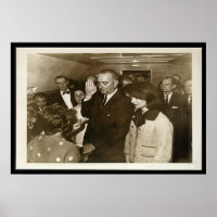 Lyndon Johnson Taking Oath on Air Force One