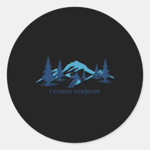 Lyndon Vermont Ski Resort Skiing Skier  Classic Round Sticker