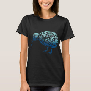 Lynesia Maori Kiwi Bird Ocean Blue New Zealand T-Shirt