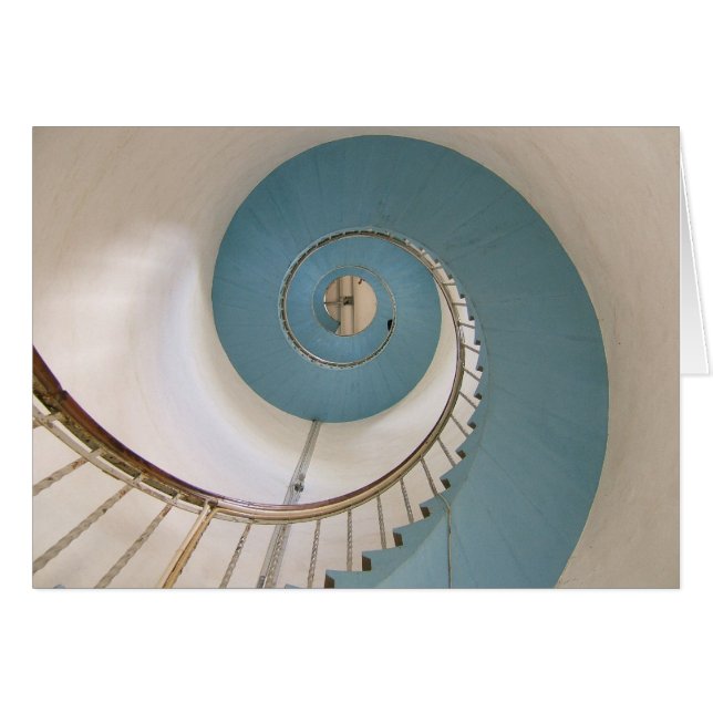 Lyngvik Lighthouse Spiral Staircase Card (Front Horizontal)