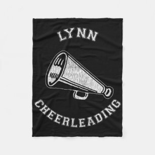 Lynn Cheer Distressed Retro 90's Cheerleader Fleece Blanket