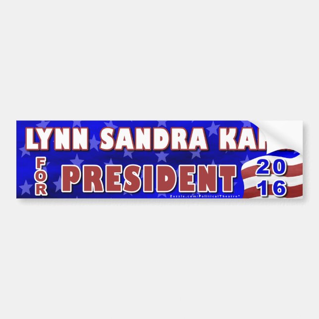 Lynn S Kahn President 2016 Election Independent Bumper Sticker (Front)