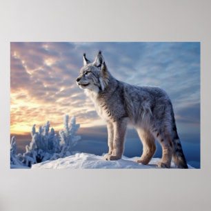 Lynx Animal Nature Majestic Wilderness  Poster