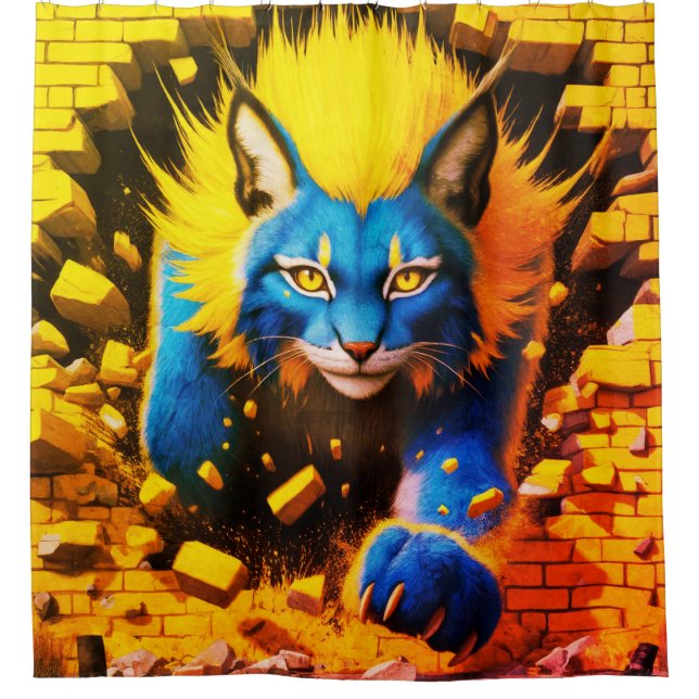Lynx Art Shower Curtain (Front)