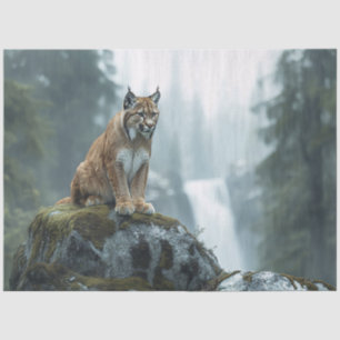 Lynx in the Wilderness Scenic Decoupage Tissue Paper