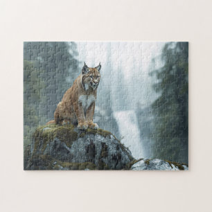 Lynx in the Wilderness Scenic Jigsaw Puzzle