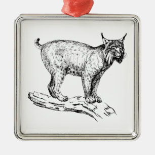Lynx Metal Tree Decoration