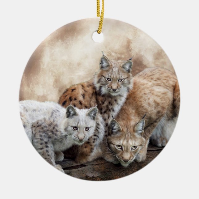 Lynx Moon Holiday Ornament (Front)