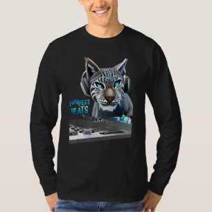 Lynx Music Beats Bobcat Animal Musician T-Shirt