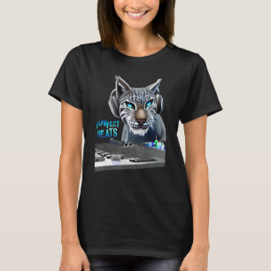 Lynx Music Beats Bobcat Animal Musician T-Shirt