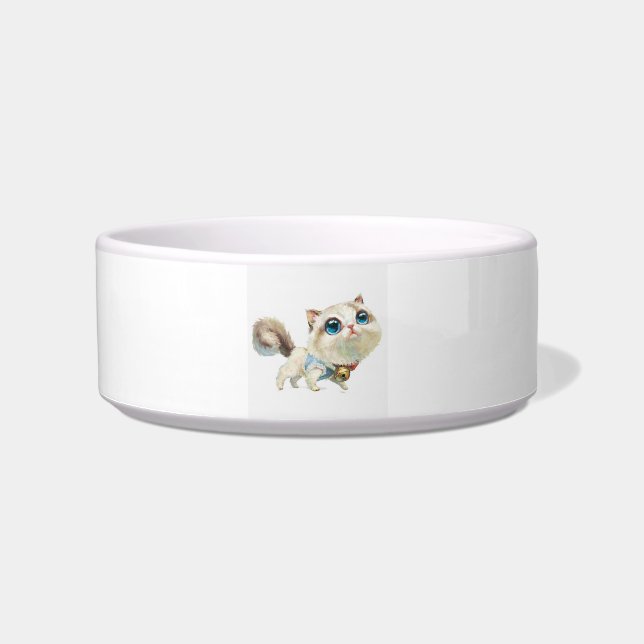 Lynx Point Siamese Cat Character Ceramic Bowl (Front)