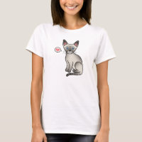 Lynx Point Siamese Cat Cute Cartoon Illustration