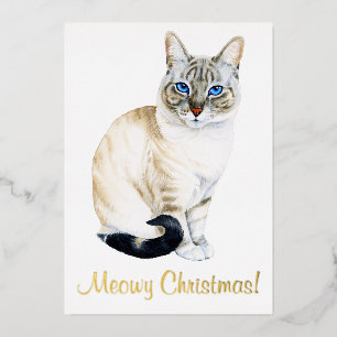 Lynx Point Siamese Cat Personalised Christmas