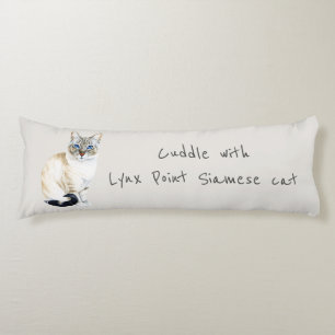 Lynx Point Siamese Cat Personalized  Body Cushion