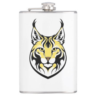 Lynx, wild cat hip flask