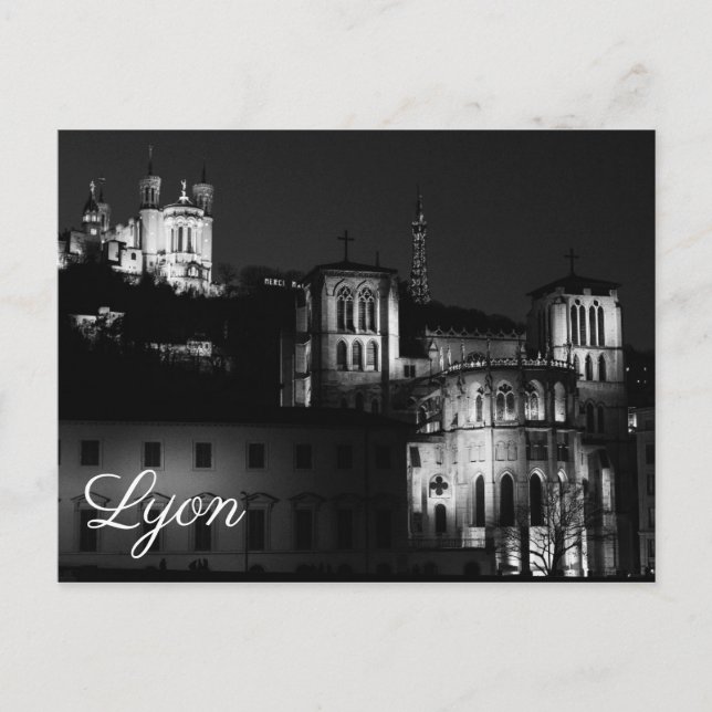 Lyon Basilica Fourvière Postcard (Front)