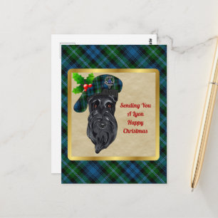 Lyon Clan Badge & Tartan Christmas Postcard