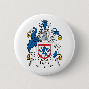 Lyon Family Crest 6 Cm Round Badge