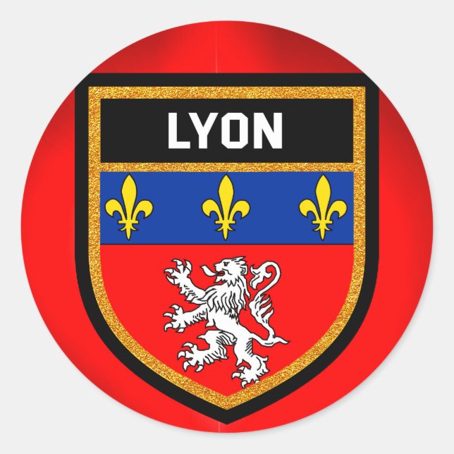 Lyon Flag Classic Round Sticker (Front)