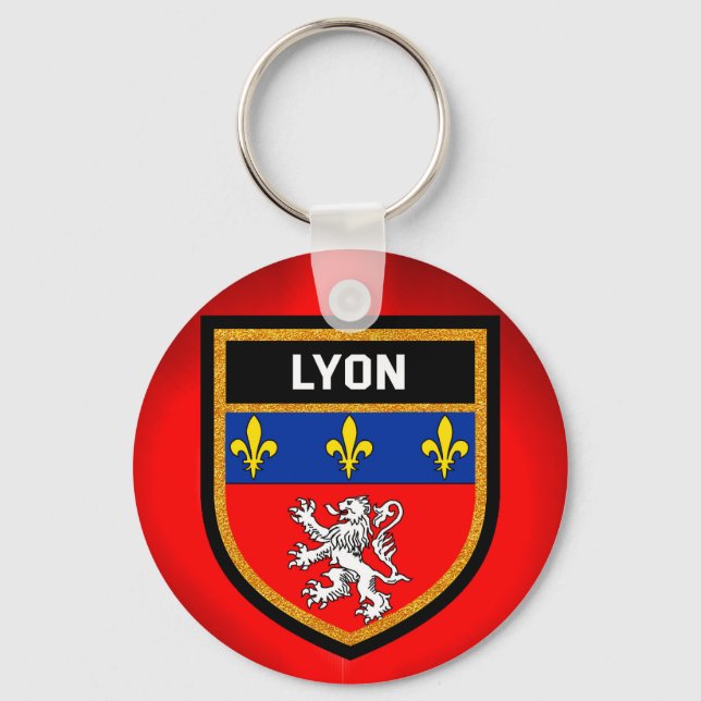 Lyon Flag Key Ring (Front)