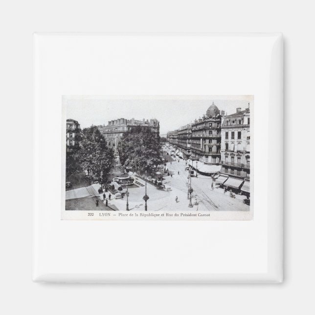 Lyon, France 1910 Vintage Magnet (Front)