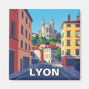 Lyon France Basilica Travel Abstract Magnet