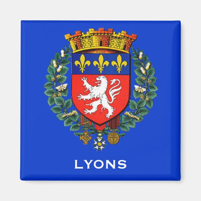Lyon France Coat of Arms Magnet (Front)