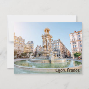 Lyon, France Jacobins Square Fountain  Postcard