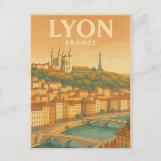 Lyon — France vintage travel Postcard