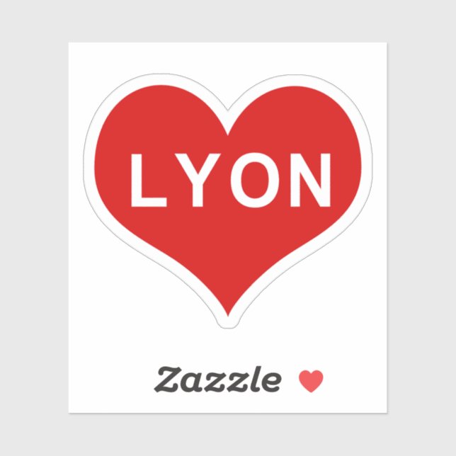 LYON Red Love Heart Vinyl Sticker (Sheet)