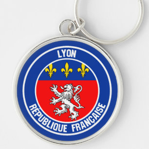 Lyon Round Emblem Key Ring