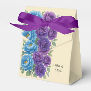 Lyons Blue Peony & Fig Purple Rose Wedding Favour Box