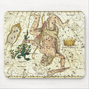 Lyra, Hercules with Cerberus and Corona Borealis Mouse Pad