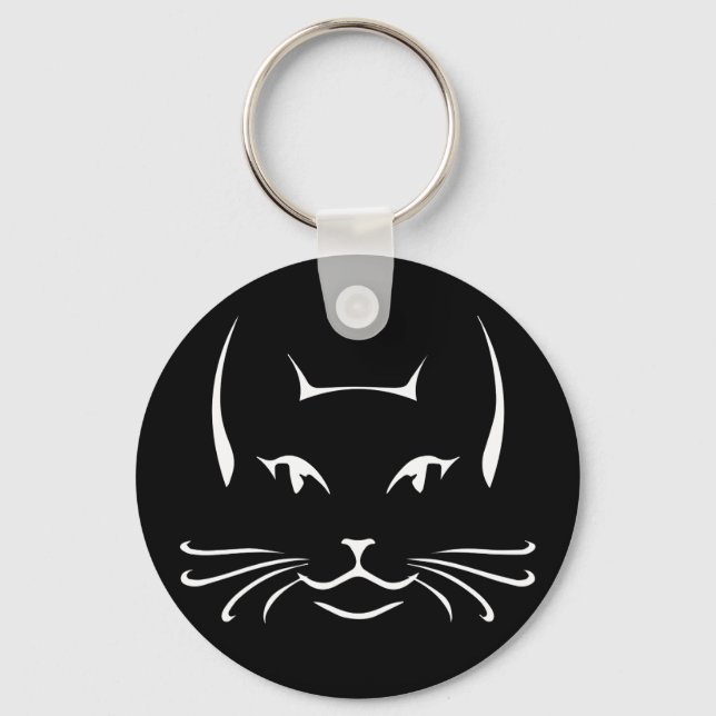 Lyra the Cat Dark Key Ring (Front)
