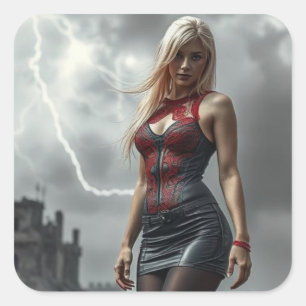 Lyra, Tochter des Blitzes Square Sticker