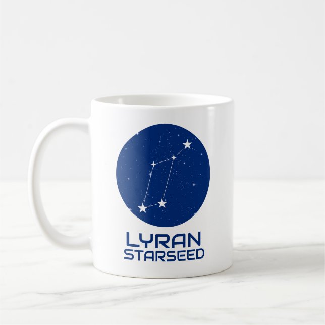 Lyran Starseed Mug – Lyra Constellation Design (Left)