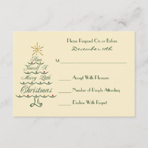 Lyrical Christmas Tree RSVP Card