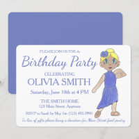 Lyrical Modern Dancer Purple Dance Birthday Party