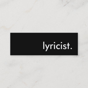lyricist. mini business card