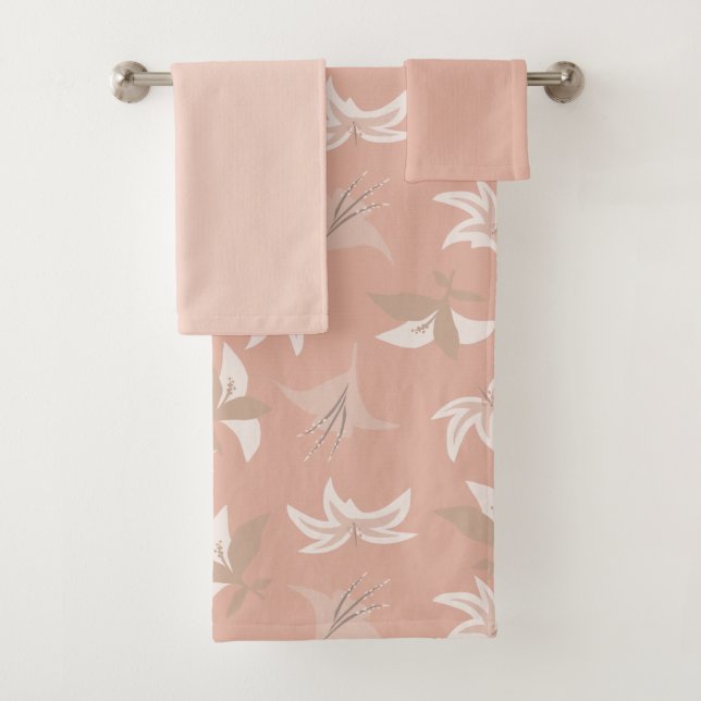 Lys Flowers Bath Towel Set (Insitu)
