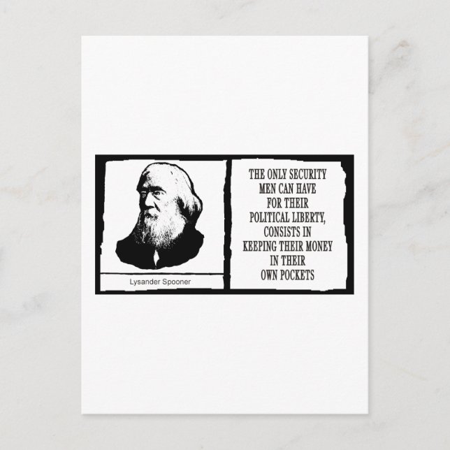 Lysander Spooner Postcard (Front)